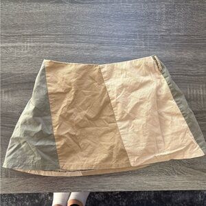 Colorblock A-Line Skirt